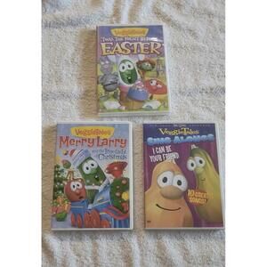 Veggie Tales DVD Lot With Holiday DVD And Sing Along